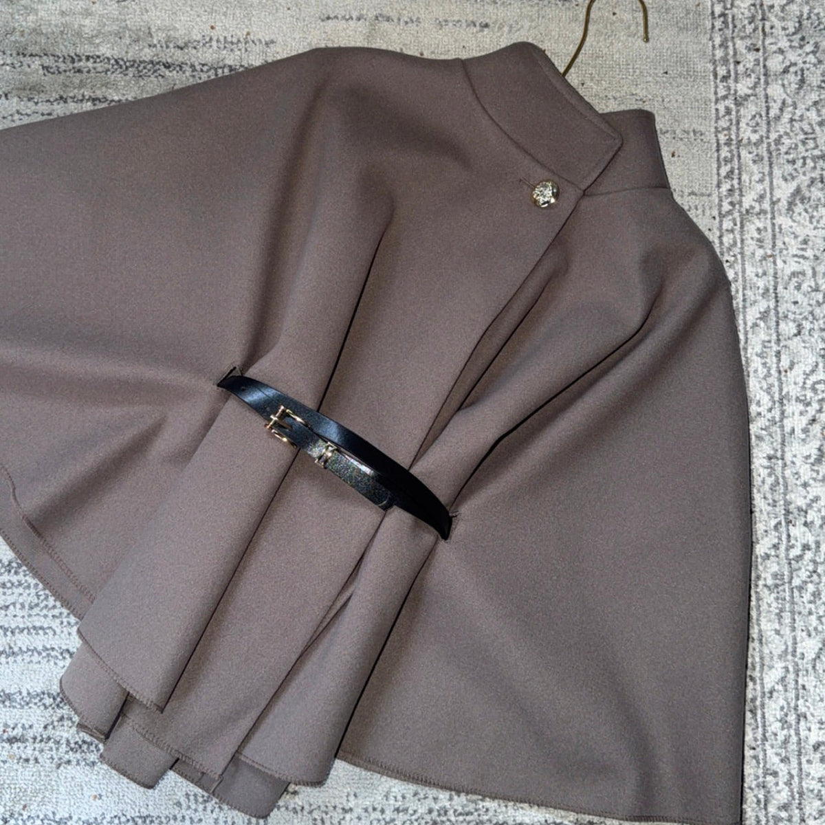 Éloise Mocha Cape Poncho